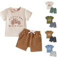 thumbnail image 1 of GCETTIC Toddler Baby Boy Clothes Summer Outfit 6 12 18 24 Months Retro Farm Tractor Tee T-Shirt Shorts Set 2PCS,2-4 Years, 1 of 4