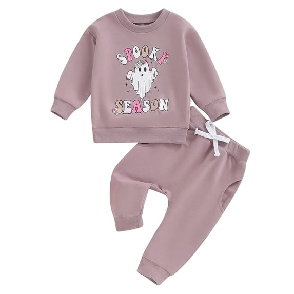 GCETTIC Toddler Baby Boy Halloween Outfit Long Shirt Pant Clothes Set Purple 18-24 Months