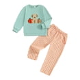 thumbnail image 1 of GCETTIC Toddler Baby Boy Outfit Shirt Long Sleeve Sweatshirt Pants Fall Clothes Size,5-6 Years, 1 of 3