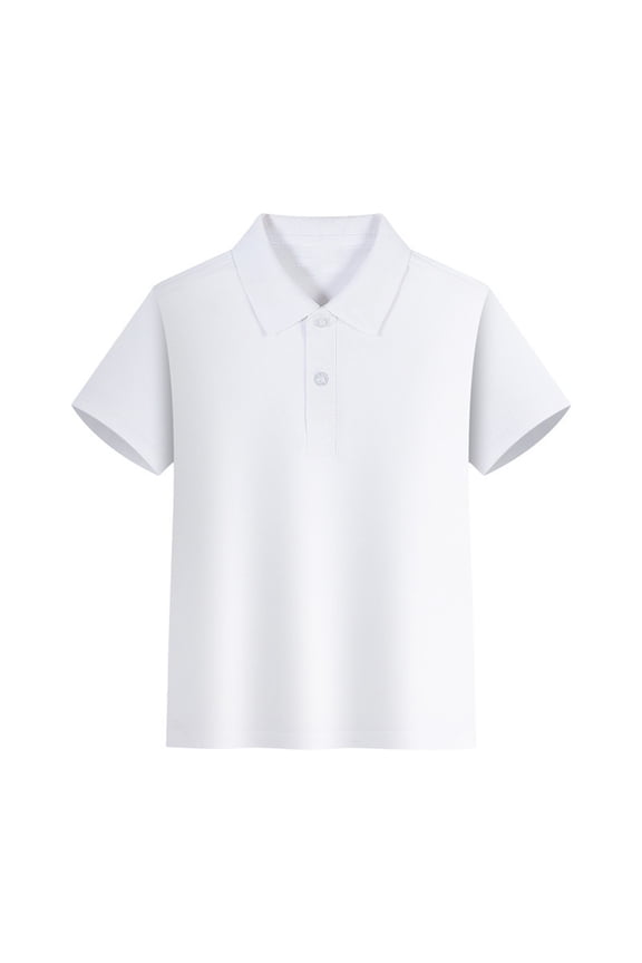 Uniform Polo Shirts for Boys, Husky Fit School Polo, Cotton Poly Pique Golf Tee, Bulk School Uniform Tops 13-14 Years