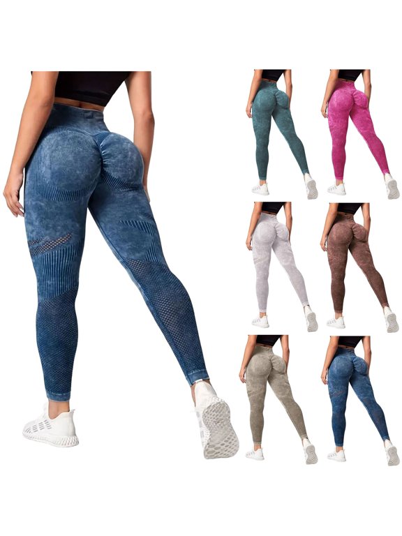 Women's Compression Leggings High Waist Seamless Push Up Slimming Polyester & Spandex Yoga & Fitness Green S