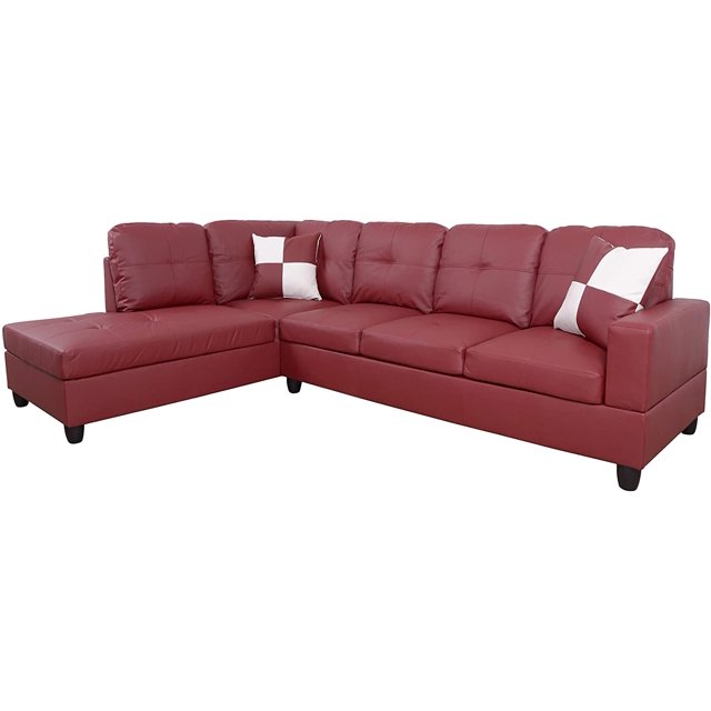 Beverly Fine Furniture Faux Leather Sectional Set, Living Room LShaped