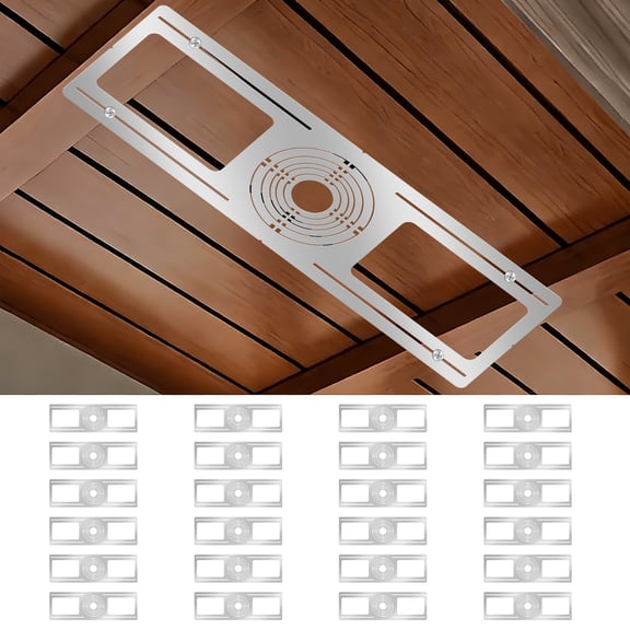 GCGAFUL 24-Pack New Construction Mounting Plate for 2" to 6" Wafer Downlights, Flat Iron Pre-Installation Bracket for LED Recessed Ceiling Lights