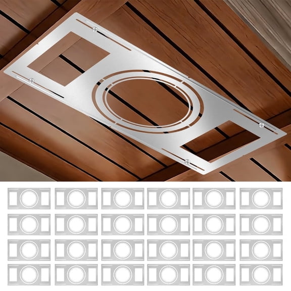 GCGAFUL 24-Pack New Construction Mounting Plates for 8"/9"/11" Wafer Downlight, Flat Iron Pre-Install Brackets for LED Recessed Ceiling Lights