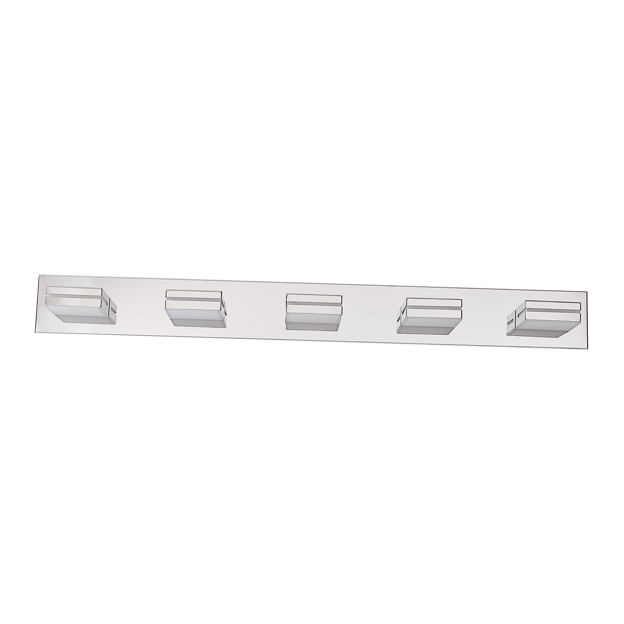 GCGAFUL 41 in. 5-Light Chrome Modern Dimmable Bathroom Vanity Light with 360° Rotatable Head, Wall Sconce for Bathroom and Mirror