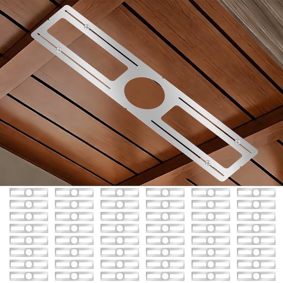 GCGAFUL 48-Pack New Construction Mounting Plates for 4" Wafer Downlight, Flat Iron Pre-Install Brackets for LED Recessed Ceiling Lights