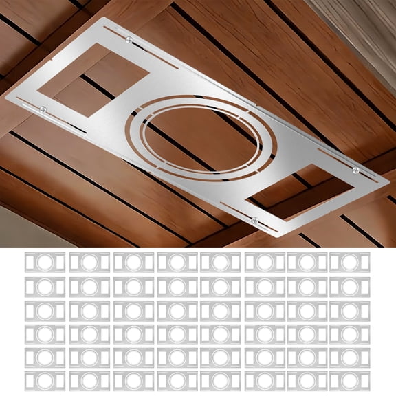 GCGAFUL 48-Pack New Construction Mounting Plates for 8"/9"/11" Wafer Downlight, Flat Iron Pre-Install Brackets for LED Recessed Ceiling Lights
