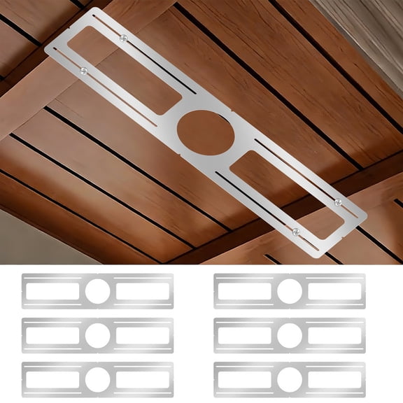 GCGAFUL 6-Pack New Construction Mounting Plates for 4" Wafer Downlight, Flat Iron Pre-Install Brackets for LED Recessed Ceiling Lights