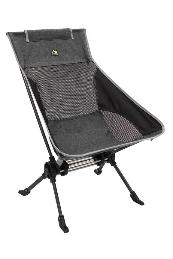 ComPack Rocker Compact Foldable Rocking Camp Chair, Heathered Pewter