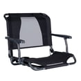thumbnail image 1 of GCI Outdoor Big Comfort Stadium Seat With Armrests and Back Support for Bleachers, Black, 1 of 10