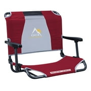 GCI Outdoor Big Comfort Stadium Seat With Armrests and Back Support for Bleachers, Red