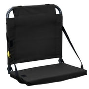GCI Outdoor BleacherBack Stadium Seat With Cushioned Back Support for Bleachers, Black