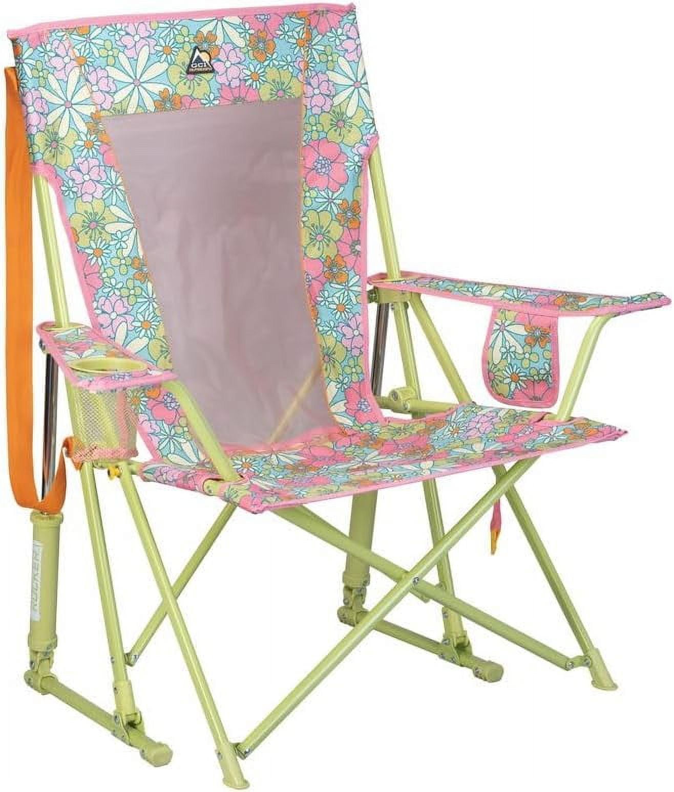 GCI Outdoor Comfort Pro Rocker Camping Chair | Portable Folding Rocking Chair with Durable Armrests & Drink Holder  Sweet Tea