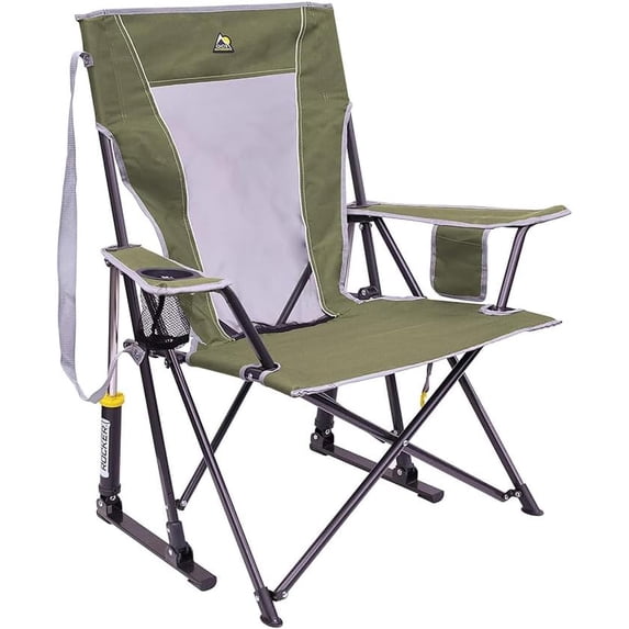 WarmH Comfort Pro Rocker Camping Chair | Portable Folding Rocking Chair ...