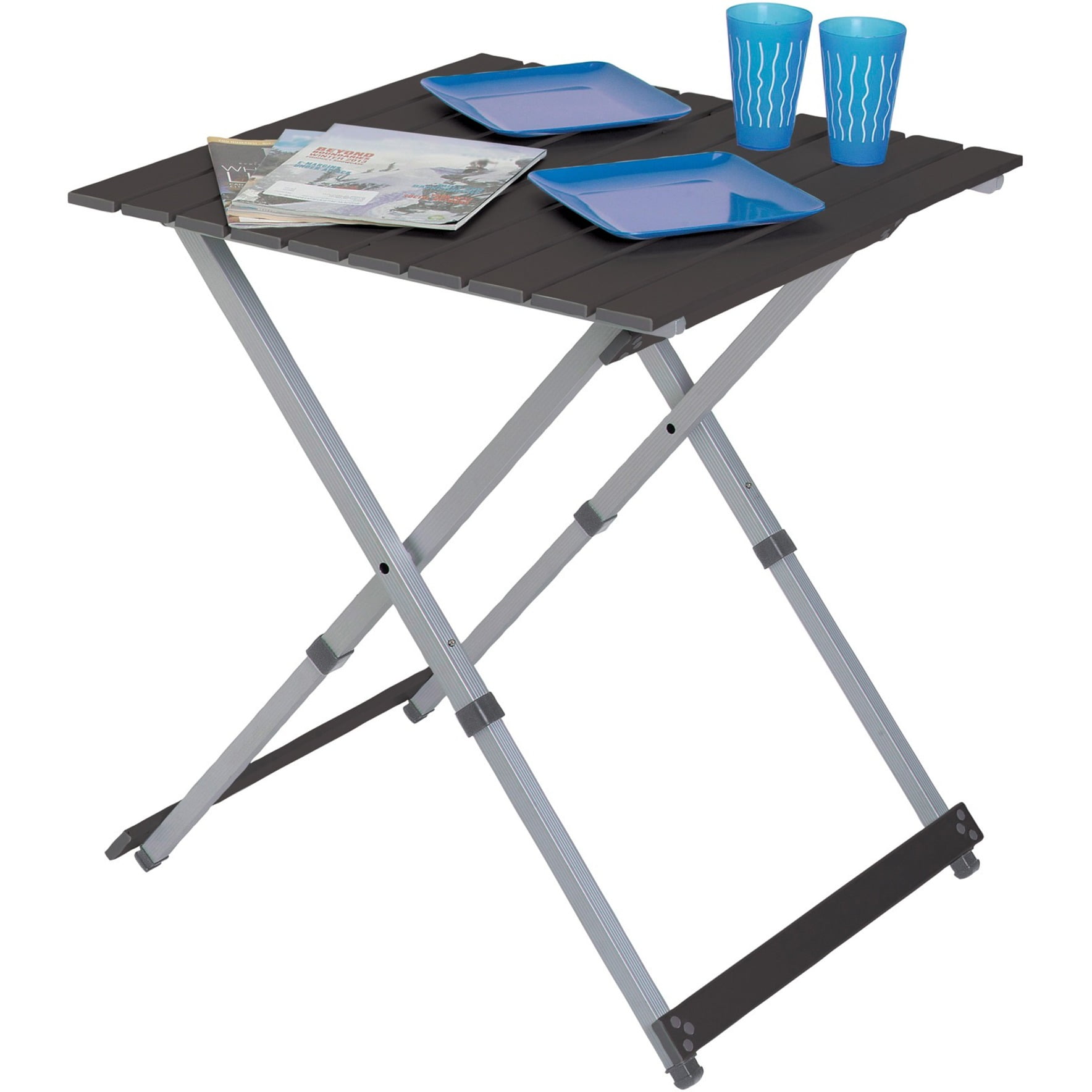 GCI Outdoor Black Aluminum Folding Camp Table, 25"