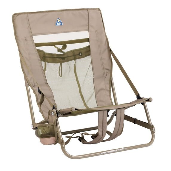 GCI Outdoor Everywhere Chair 2 Lightweight Low Profile Adjustable Seat, Aged Fatigue
