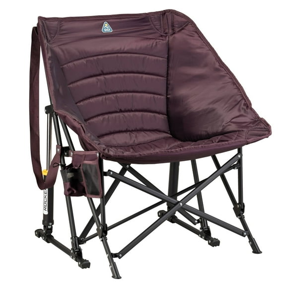 GCI Outdoor Puff Rocker Foldable Insulated Rocking Camp Chair, Amethyst