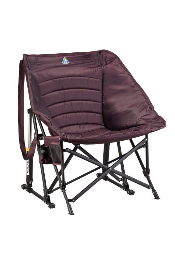 Puff Rocker Foldable Insulated Rocking Camp Chair, Amethyst