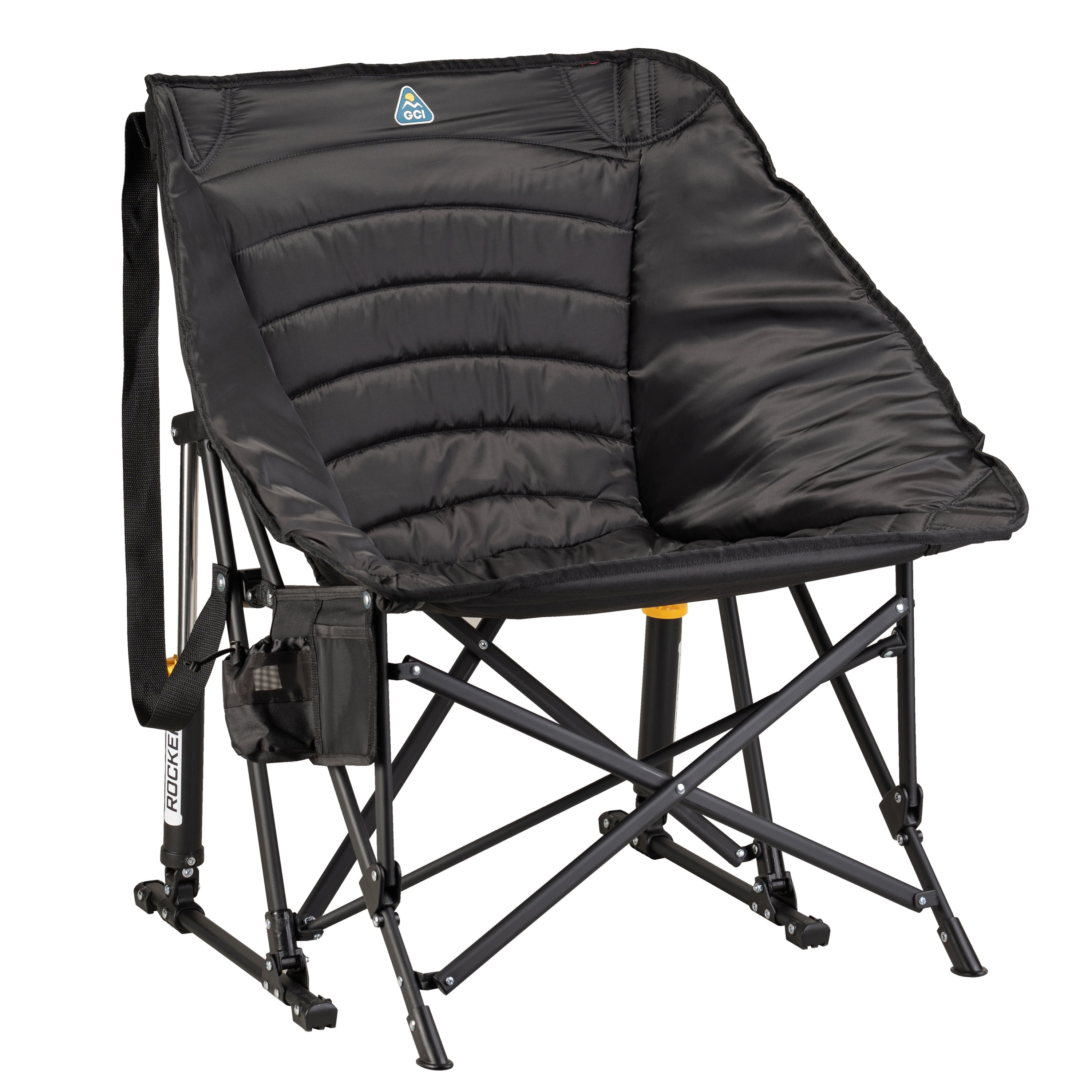 GCI Outdoor Freestyle Rocker XL Oversized Foldable Rocking Camp Chair Pewter