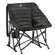 GCI Outdoor Puff Rocker Foldable Insulated Rocking Camp Chair, Black