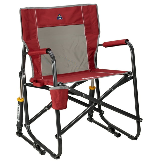 GCI Outdoor Freestyle Rocker Foldable Rocking Camp Chair, Cinnamon