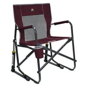 GCI Outdoor Freestyle Rocker Foldable Rocking Camp Chair, Maroon