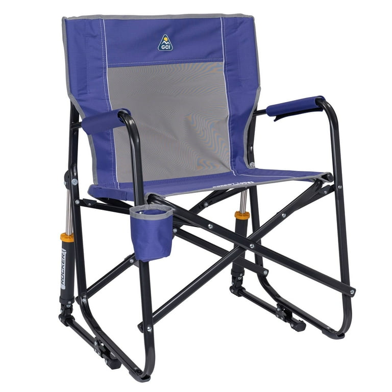GCI Outdoor Freestyle Rocker Foldable Rocking Camp Chair, Purple