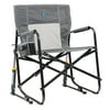 GCI Outdoor Freestyle Rocker XL Oversized Foldable Rocking Camp Chair, Pewter