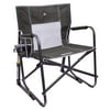 GCI Outdoor Freestyle Rocker XL Oversized Foldable Rocking Camp Chair, Pewter