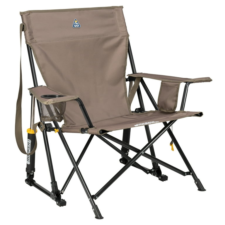 GCI Outdoor Kickback Rocker Foldable Rocking Camp Chair, Aged