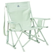 GCI Outdoor Kickback Rocker Low Profile Rocking Camp Chair, Pastel Green