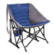 GCI Outdoor MaxRelax Pod Rocker Padded Folding Rocking Camp Chair, Royal Blue