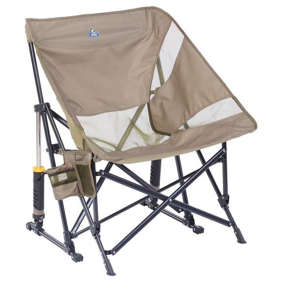 GCI Outdoor Pod Rocker Elite Folding Rocking Camping Chair, Aged Fatigue