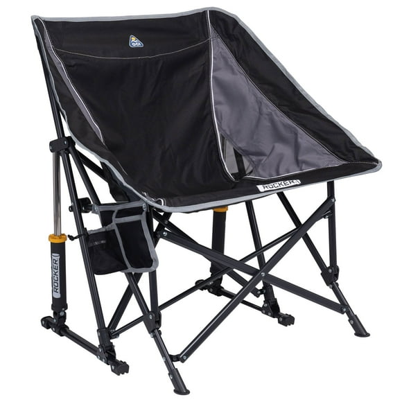 GCI Outdoor Pod Rocker Foldable Rocking Camp Chair, Black