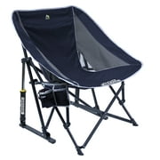GCI Outdoor Pod Rocker Foldable Rocking Camp Chair with Carry Bag, Indigo