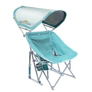 GCI Outdoor Pod Rocker SunShade Folding Canopy Rocking Camp Chair, Seafoam Green
