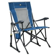 GCI Outdoor RoadTrip Rocker Foldable Rocking Camp Chair, Blue