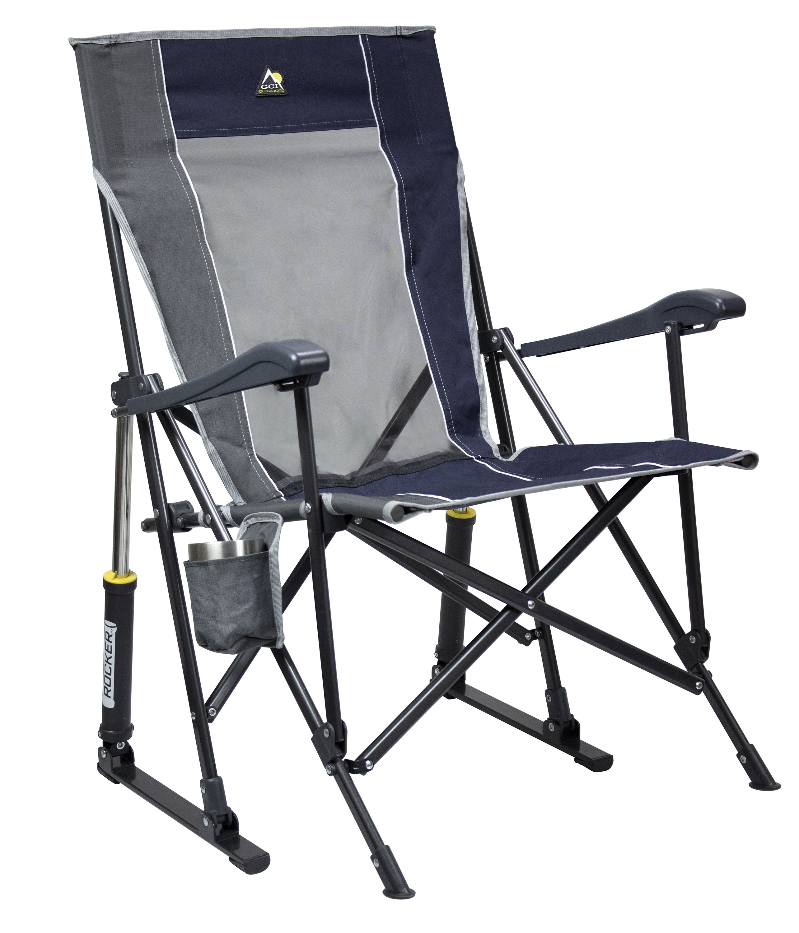 GCI Outdoor RoadTrip Rocker Foldable Rocking Camp Chair, Midnight - image 1 of 4