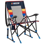 GCI Outdoor RoadTrip Rocker Foldable Rocking Camp Chair, Nascar Blue