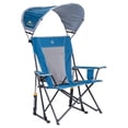 thumbnail image 1 of GCI Outdoor SunShade Rocker Foldable Rocking Camp Chair with Shade Canopy, Neptune Blue, 1 of 12