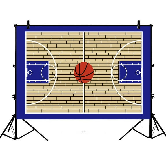 GCKG 7x5ft Basketball Ground Photography Backdrop,Basketball Ground Polyester Photography Backdrop Studio Photo Props Background
