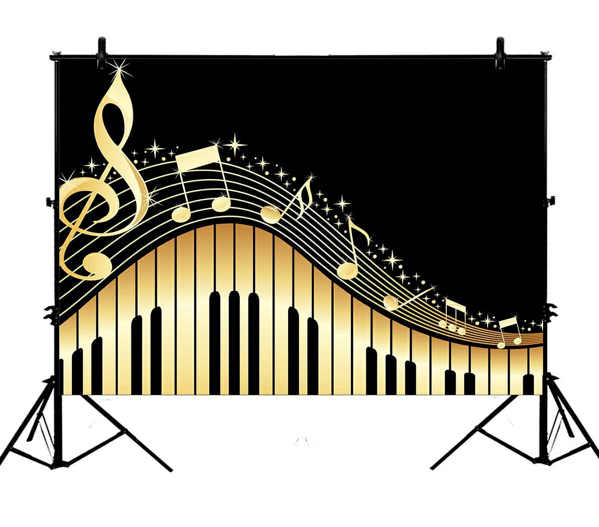 GCKG 7x5ft Musical Notes With Piano Polyester Photography Backdrop ...