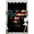 thumbnail image 1 of GCKG Abstract Bald Eagle American Flag the U.S Flag Stars and Stripe Flag Blackout Curtains Window treatment Panel Drapes 52(W) x 84(H) inches (One Piece), 1 of 4