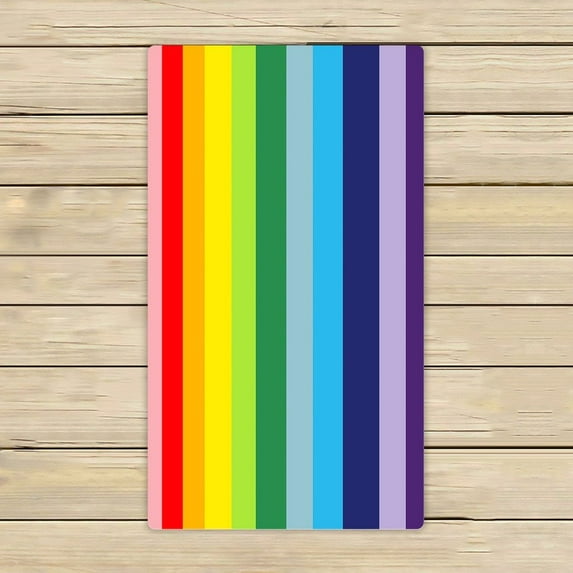 GCKG Abstract Colorful Rainbow Stripes Beach Towel Shower Towel Wrap For Home and Travel Use Size 16x28 inches