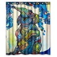 thumbnail image 1 of GCKG African Elephant Waterproof Polyester Shower Curtain Bathroom Deco 60x72 inches, 1 of 4