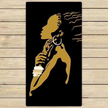 GCKG African Woman Hand Towel,Spa Towel,Beach Bath Towels,Bathroom Body Shower Towel Bath Wrap Size 30x56 inches