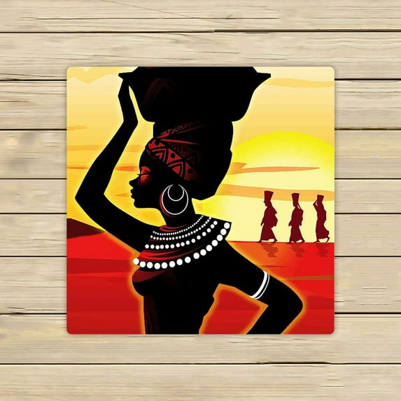 GCKG African Woman Towels,African Woman Beach Bath Towels Bathroom Body Shower Towel Bath Wrap For Home,Outdoor and Travel Use Size 13x13 inches