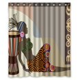thumbnail image 1 of GCKG African Woman Waterproof Polyester Shower Curtain Bathroom Deco 60x72 inches, 1 of 4