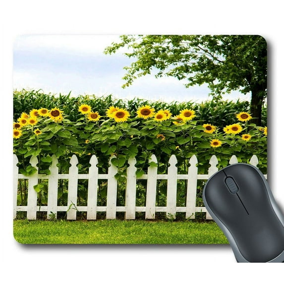 GCKG Amazing Sunflowers Mouse Pad Personalized Unique Rectangle Gaming Mousepad 9.84"(L) x 7.87"(W)