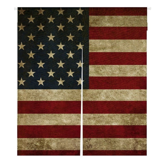 GCKG American Flag Japanese Noren Curtain,American Flag Doorway Curtain Door Curtain Entrance Curtain Cotton Linen Curtain Size 105x120cm